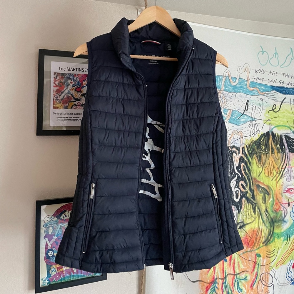 Women's Navy Blue Tommy Hilfiger Quilted Vest
